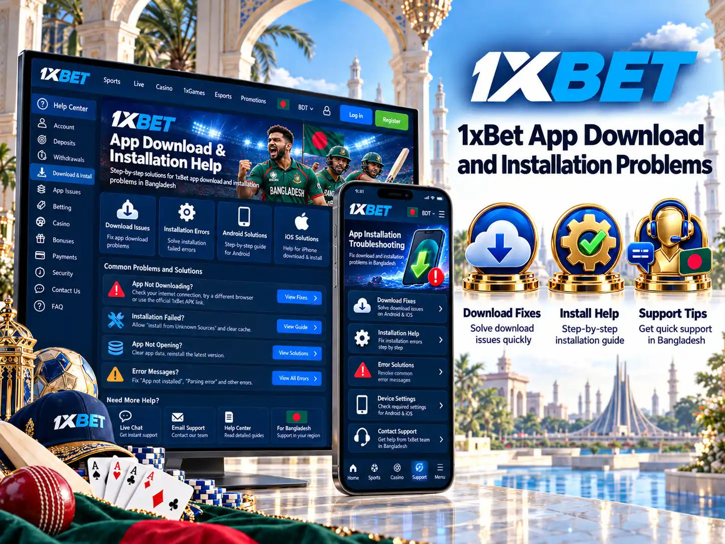 1xBet App Download and Installation Problems