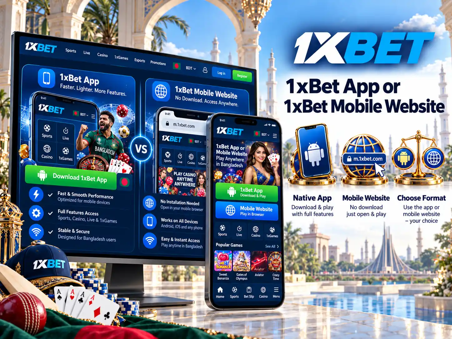 1xBet App or 1xBet Mobile Website