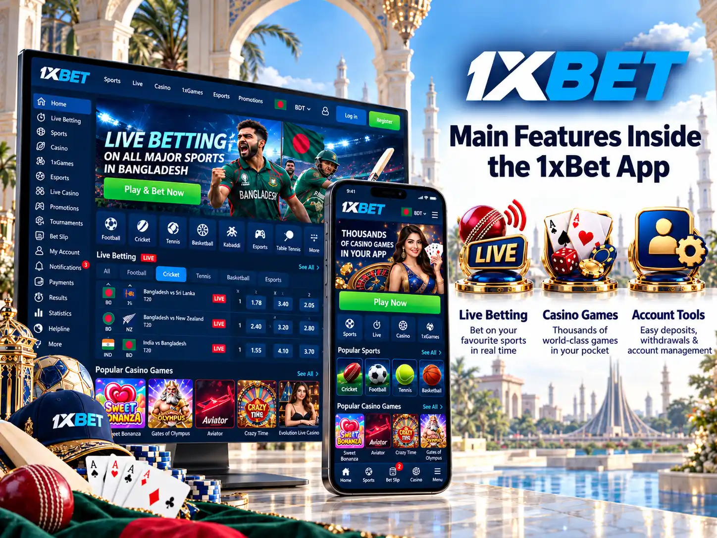Main Features Inside the 1xBet App